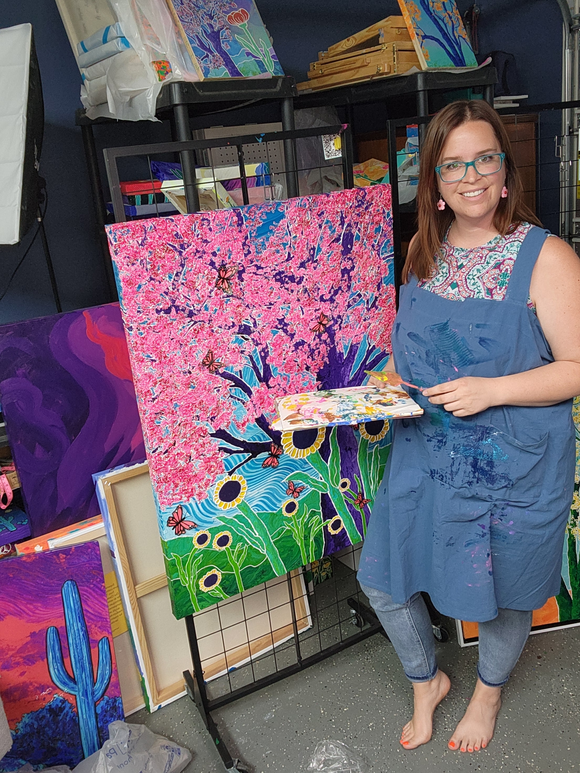 Katie Laws in studio