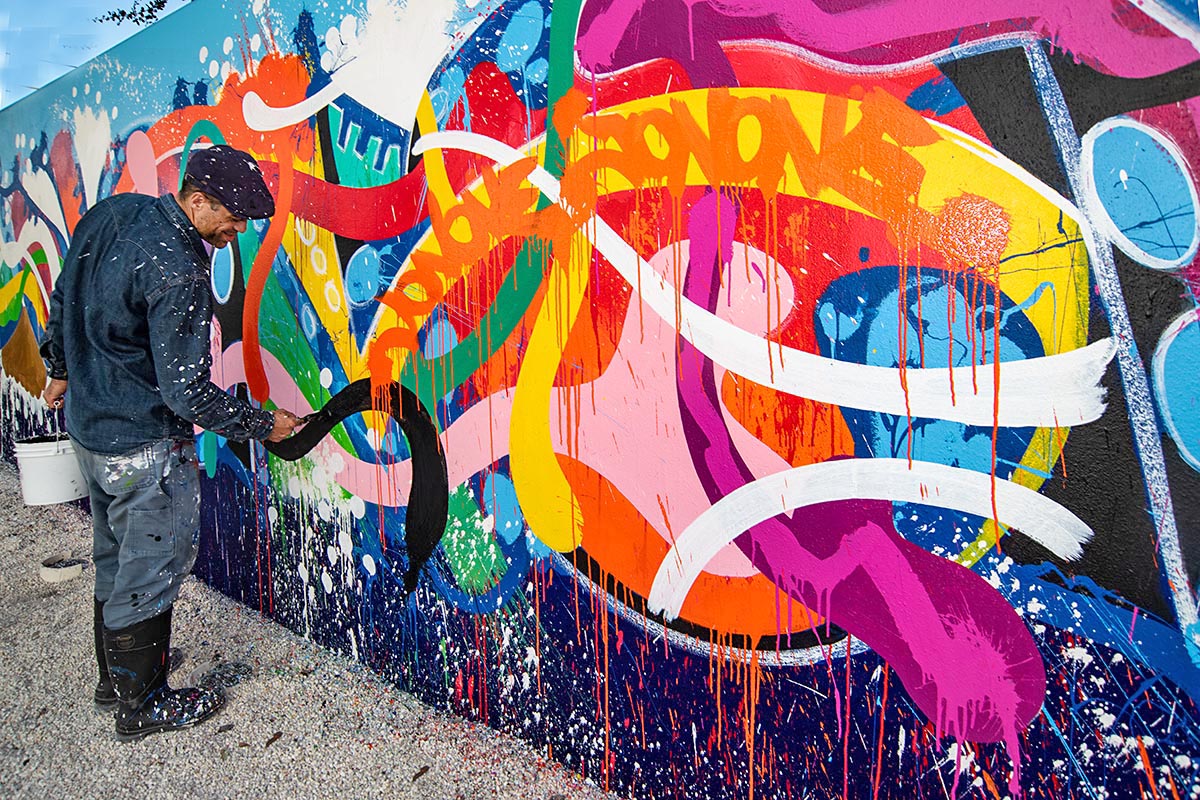 Wynwood Walls, artist-JonOne, courtesy of gallery